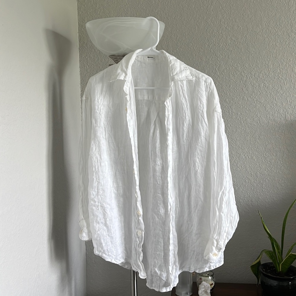 Vitamin A Playa Linen Oversized Shirt